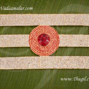 Tripundra Symbol Jewelry Ornament Vibuthi Pattai Statue Diety Sivan Jewellery 4 x 8