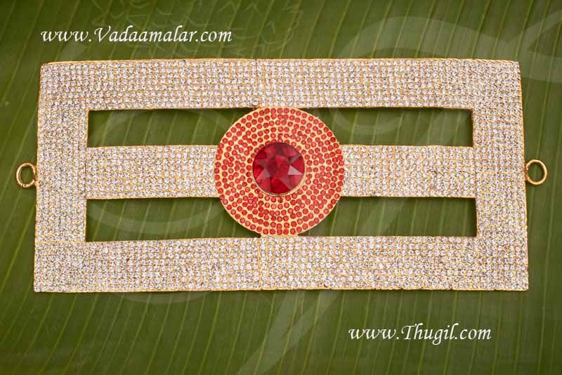 Tripundra Symbol Jewelry Ornament Vibuthi Pattai Statue Diety Sivan Jewellery 4 x 8