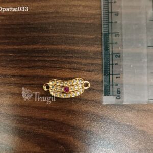 American Diamond Thiruneer Pattai Shiva Tripundra Jewellery 0.3 Inches / 1 cm