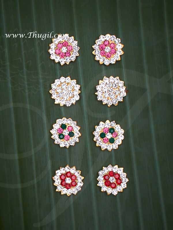 0.5" Pottu Thilangam Tikka Jewelry for forehead Statue Hindu Idol 10 pieces