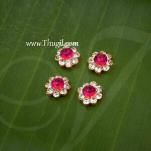 Tilak Symbol Pottu NoseRing Earring for Statue Amman Goddess Jewellery 0.4" 4 pieces