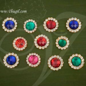 0.5 inches Bindi Pottu Jewelry Multi Color God Statue Hindu - 10 pieces
