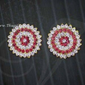Maroon Bindi Pottu Jewelry Multi Color God Statue Hindu , 2 pcs