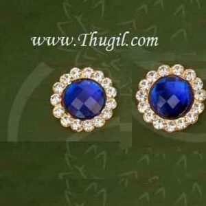 Blue Ear Bindi Pottu Jewelry Multi Color God Statue Hindu , 2 pcs,