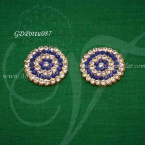 Blue Pottu Ear Bindi Blue Symbol Jewelry Ornament for forehead Statue 1 Inches