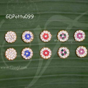 Tikka Ear Bindi Statue Ear Studs Idols Pottu Jewellery 10 pieces x 0.4 inches