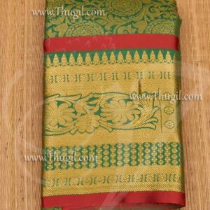 Green Saree For Amman Devi Durga Sari Zari Border Deity Dress Buy Now 5.8 Meter
