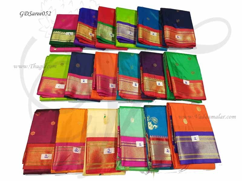 Amman Saree Devi Durga Sari Zari Border Deity Dress Online 6 meters