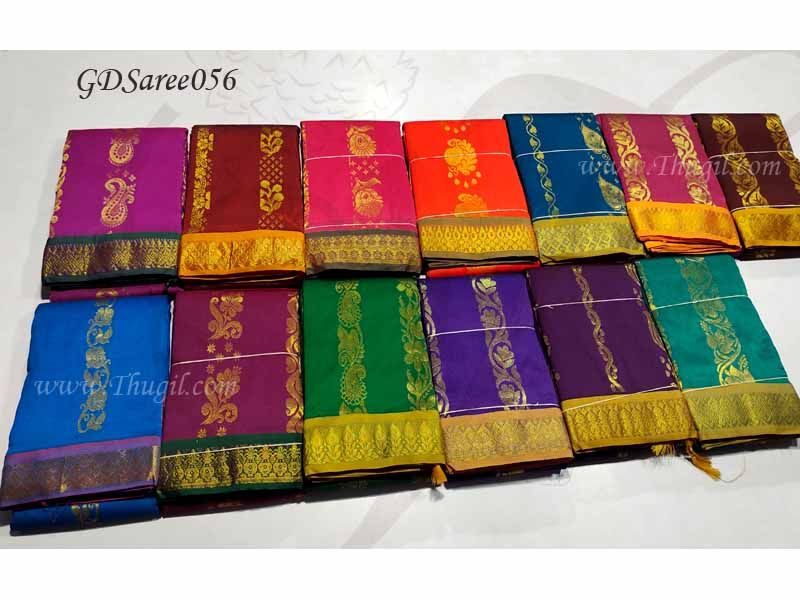 Sarees For Amman Devi Durga Sari Statue Deity Dress 6.2 Meters