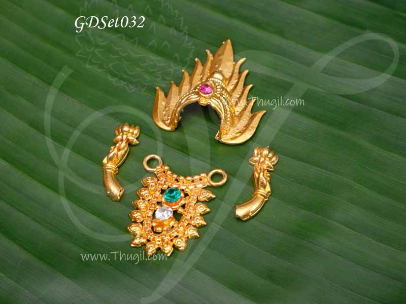 God Crown Kridam Kreedam and Hastham Set For Deity Goddess