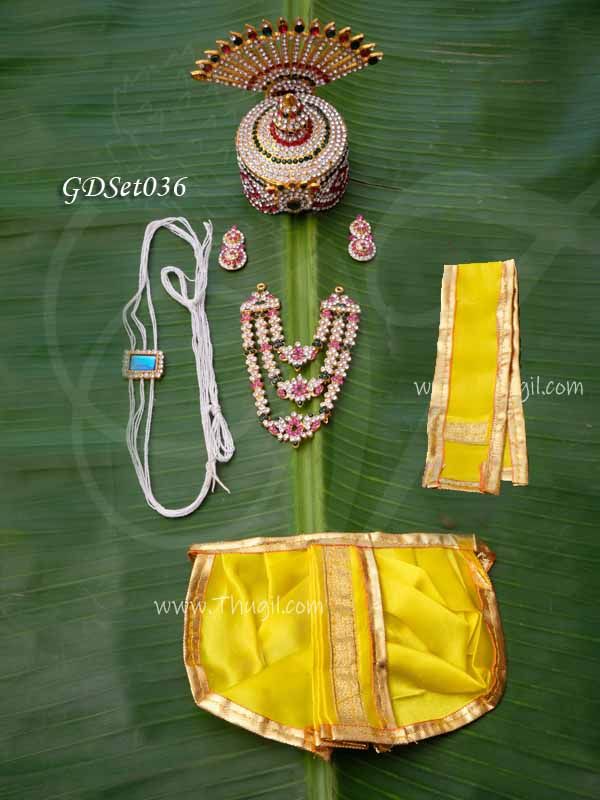 Lord Murugar Full Jewellery Set for Idols and Statues Decoration Set - 5 inches