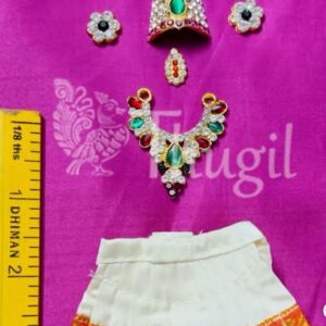 God Crown Kridam Kreedam and Skirt Set For Deity Goddess for 4-6 inch statue