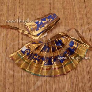Blue Skirt Pavadai Deities Dress for Goddess Idols Statues Buy Now 3 inches