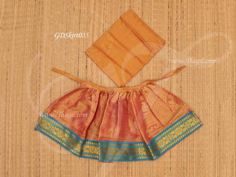 Skirt Pavadai Deities Dress for Goddess Idols Statues 11 Inches
