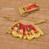 Red Skirt Pavadai Deities Dress for Goddess Idols Statues 2 inches