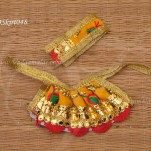 Skirt Sringhaar Pavadai Dress for Goddess Idols Statues Small Size 2 inches