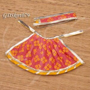 Sringhaar Skirt Pavadai Deities Dress for Goddess Idols Statues 4 inches