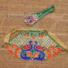 Skirt Green Sringhaar Pavadai Vastra Dress for Goddess Statues Height 8 inches