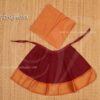 Vastram Red skirt pavadai deities dress for Goddess Idols statues 10 inches
