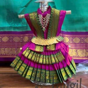 7 Inches Skirt Vastra for Statues Double Borders Pavadai Style Statues Small Skirt