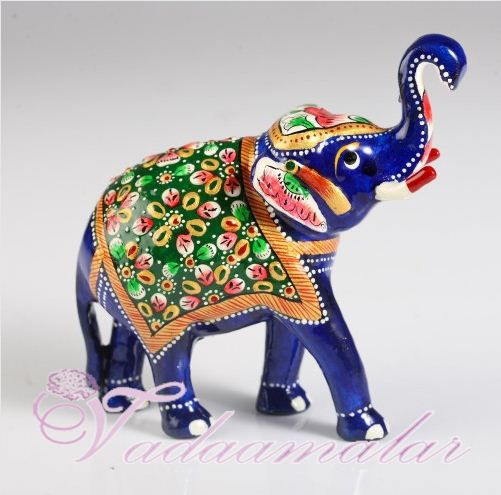 Attractive Meenakari Elephant Doll