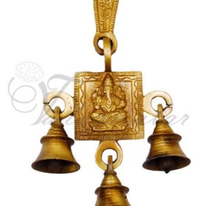 Decorative brass metal maa Lord Ganesha hanging bells