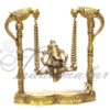 8 inches Ganesha Brass Parrot Statue Hanging Lord Ganseh