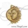 Wall Hanging Brass Figrine Sun and Moon Sclupture For Home Decor Indian