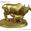 3.2" Brass Komatha Kamadhenu Cow Standing Statue