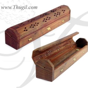Wooden Hand Crafted Agarbatti Incense Stick Case Stand Holder