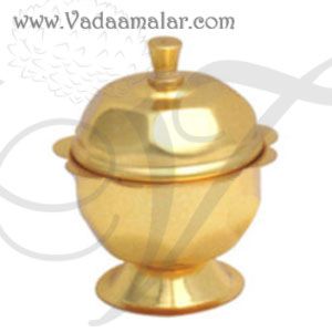 Brass Mangal Kumkum box
