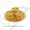 Brass Pooja Sandal wood cups Plate Festival Set