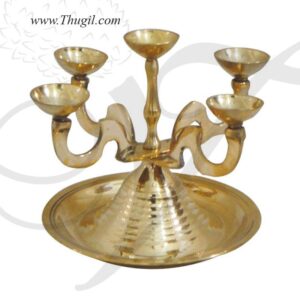 Pancha Aarati Deepam - Brass Statue