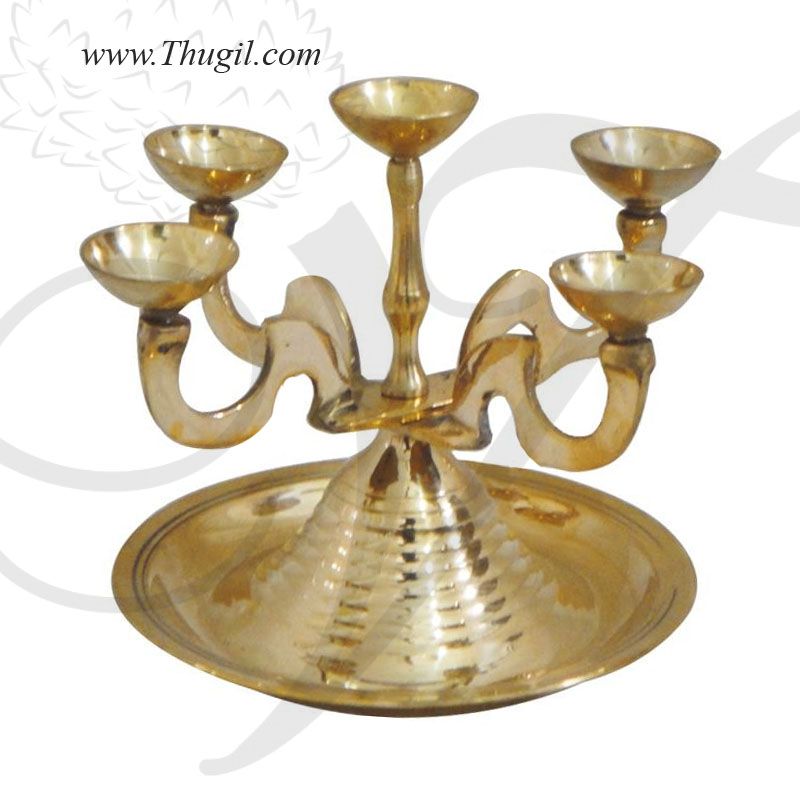 Pancha Aarati Deepam - Brass Statue