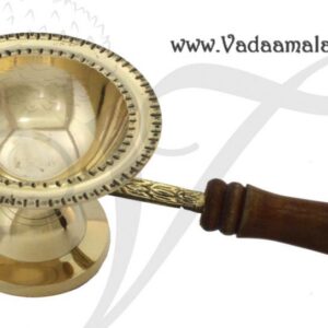 Aarti Sambrani Dhoop Dhoobakkal Brass Wooden Handle Buy now