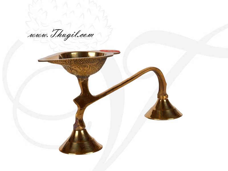 3.8" Brass Aarti Dhoop Single Pooja Arti