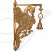 12 inches Brass Peacock Design Wall Mount Bracket with Bell Shop Online