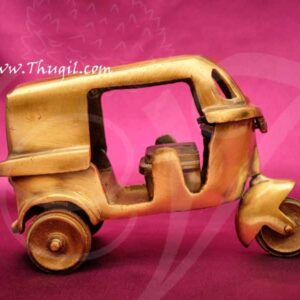 Vintage Auto Rickshaw Miniature Brass in Indian Design Showpiece Buy Now