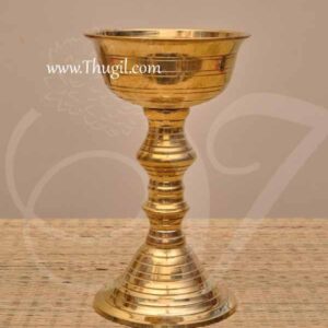Brass Sangu Holder Shangu Offering Stand Floral and Fruit Bowl Buy Now 8 Inches