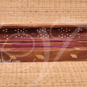 Wooden Hand Crafted Agarbatti Case Stand Holder with Free Incense Stick