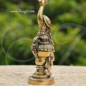 Brass Peacock Carving Stand Decoration for Lord Muruga Mor Design