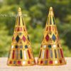 Tanjore Art Cone for Weddings Ceremony Paruppu Thengai Koodu 10 inches