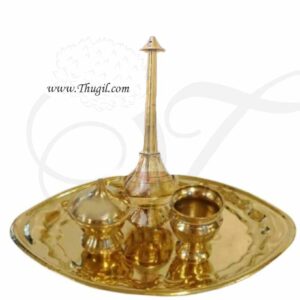 Brass Paneer Chandan Kumkum Wedding Weclome Set Buy now