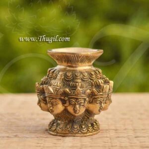 Brass Ashtalakshmi Kalasham For Puja 3.5"