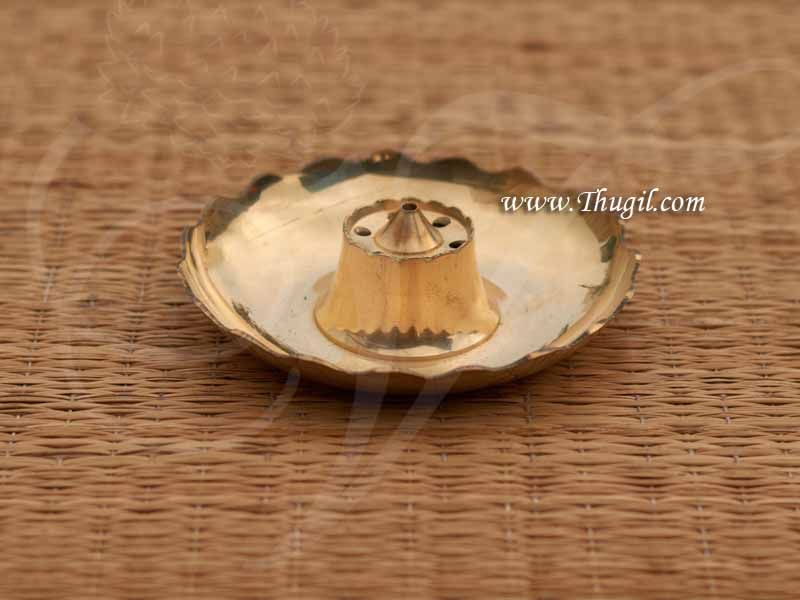 Brass Flower Shaped Agarbatti Stand Holder 4"
