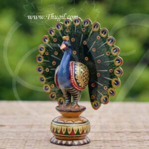 Beautiful Meenakari worked Peacock 6 inches