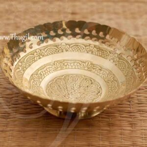 Brass Pooja Flower Bowl 5.5"