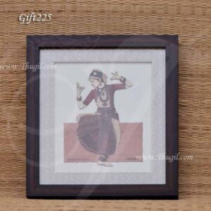 Bharatanatyam Kuchipudi Dancer Wall Hanging Ideal Gift 10 x 9 Inches