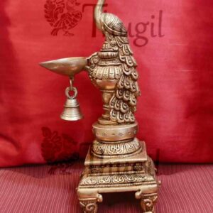 Brass Peacock Carving Stand Decoration for Lord Muruga Mor Design