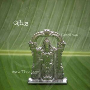 Silver Polish Tirupati Balaji Metal Stand 2 inches